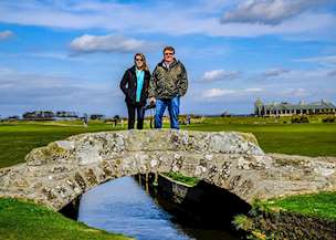 David with his daughter in Scotland