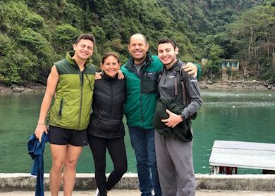 Nancy and family in Southeast Asia