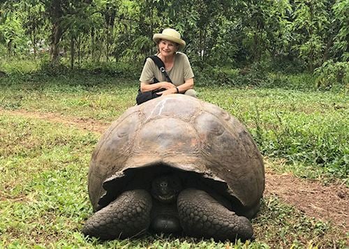 Pamela Broadman in the Galapagos
