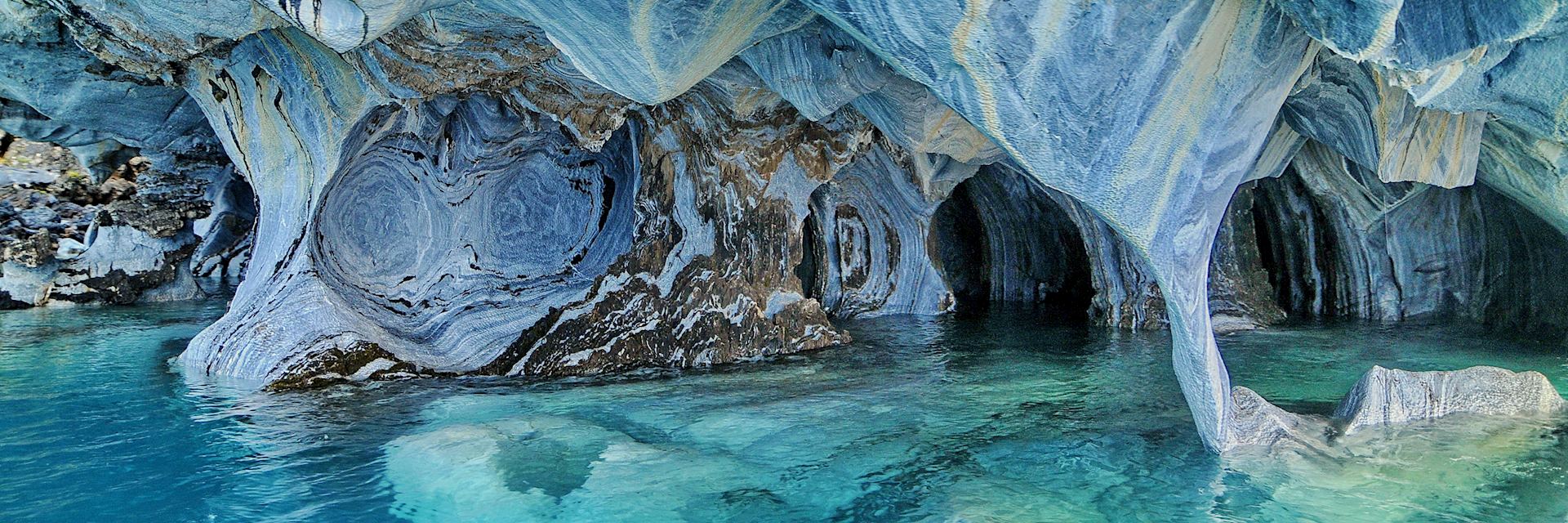 Marble caves on General Carrera Lake, Patagonia