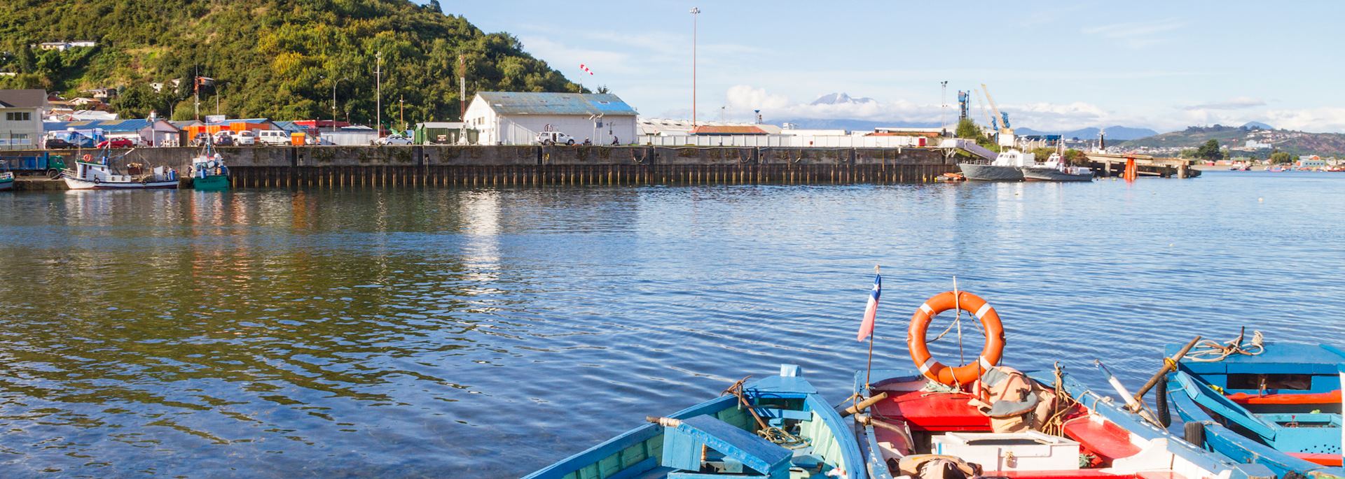 Small boats docked in Puerto Montt
