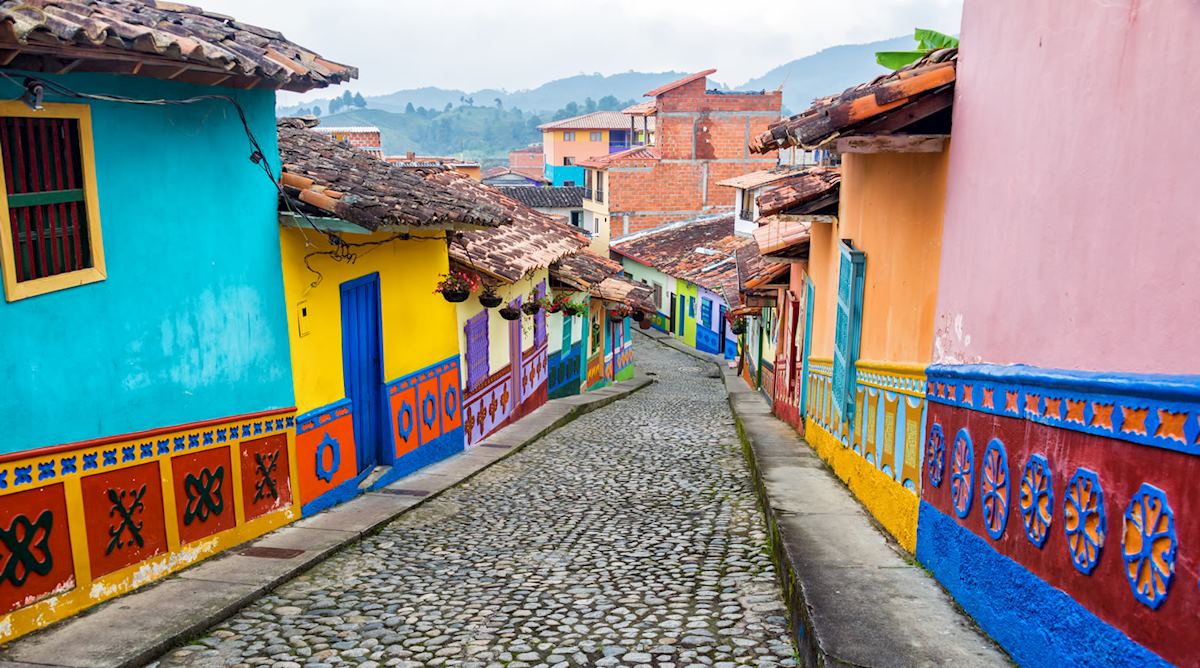 Cobbled street, Medellín Cobbled street, Medellín