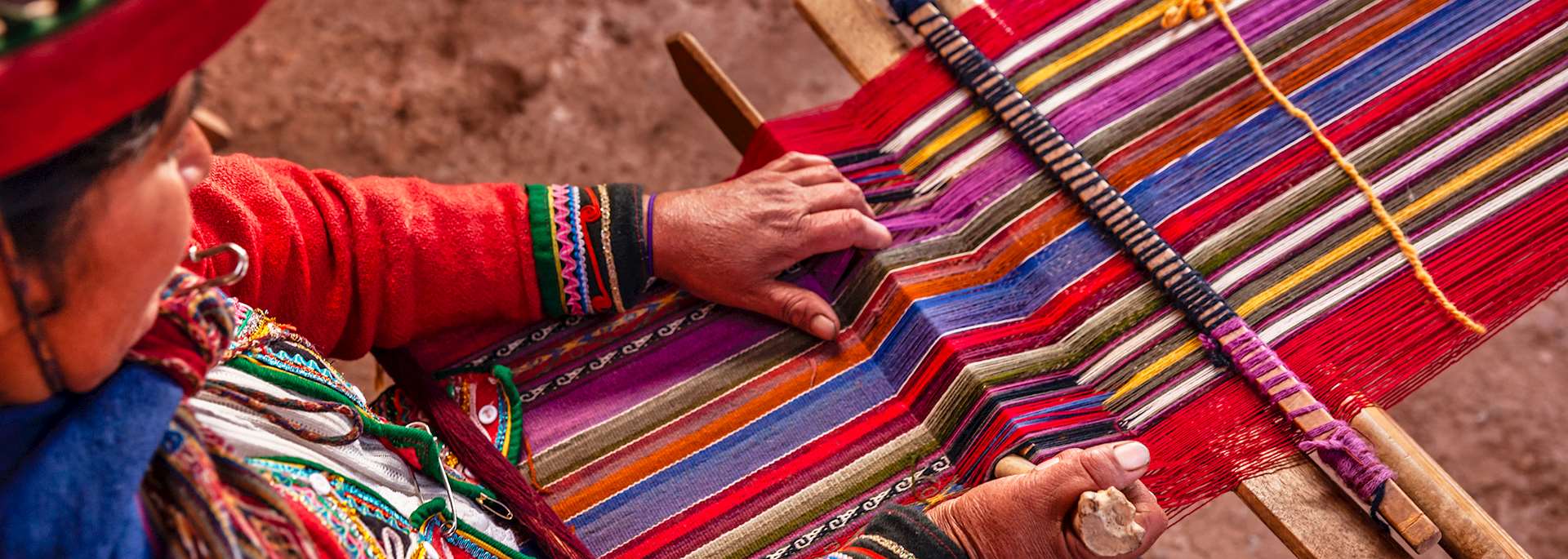 Woman weaving, Sacred Valley
