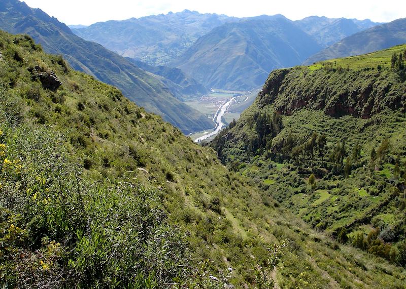 View of the Sacred Valley on the Huchuy Qosqo trek