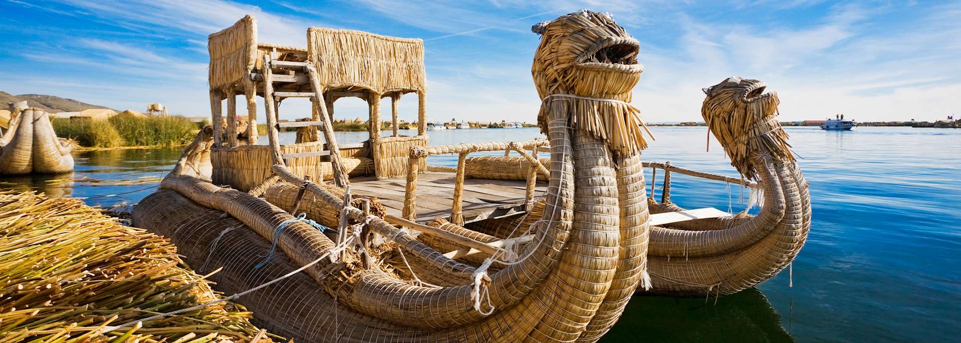 Reed boats on Lake Titicaca