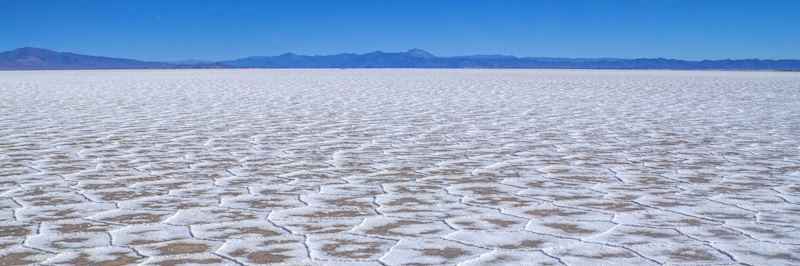 The salt flats of Salinas Grandes in north central Argentina