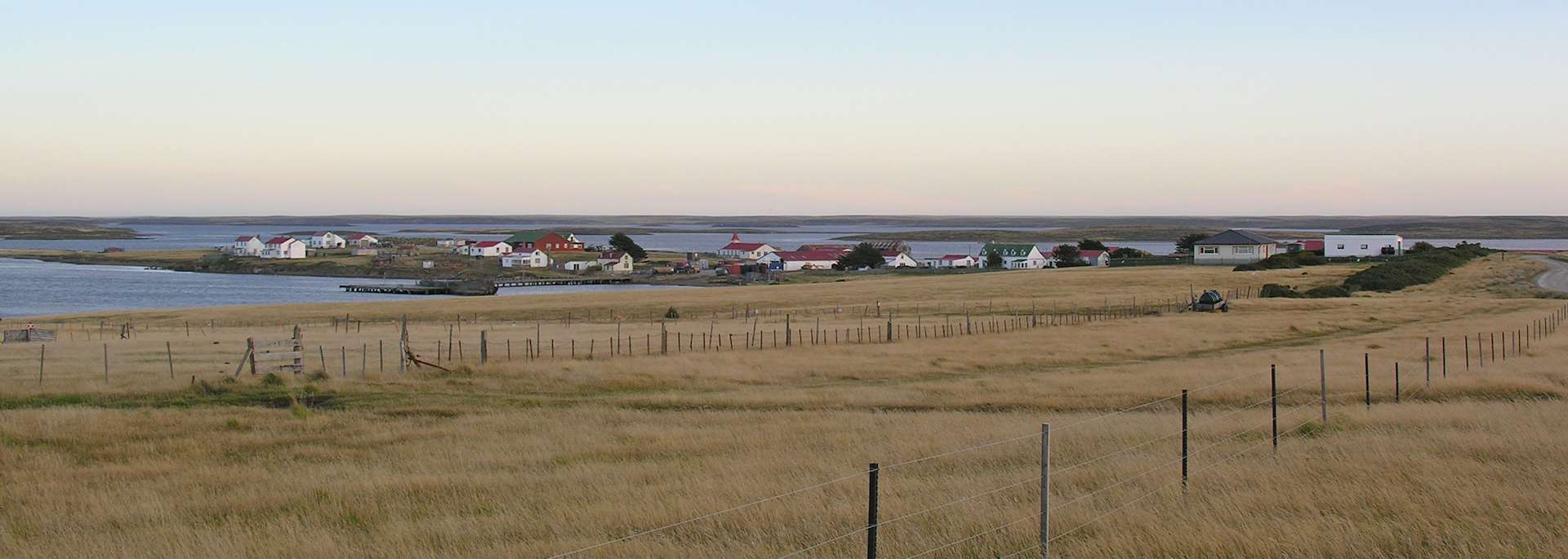 Goose Green seen from Darwin