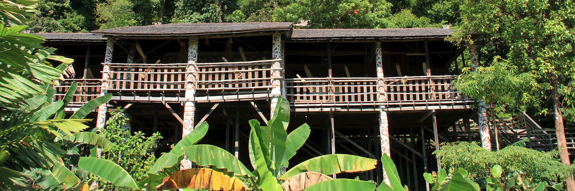 Iban longhouse, Borneo