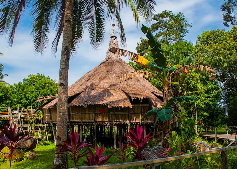 Traditional Melanau house outside Kuching