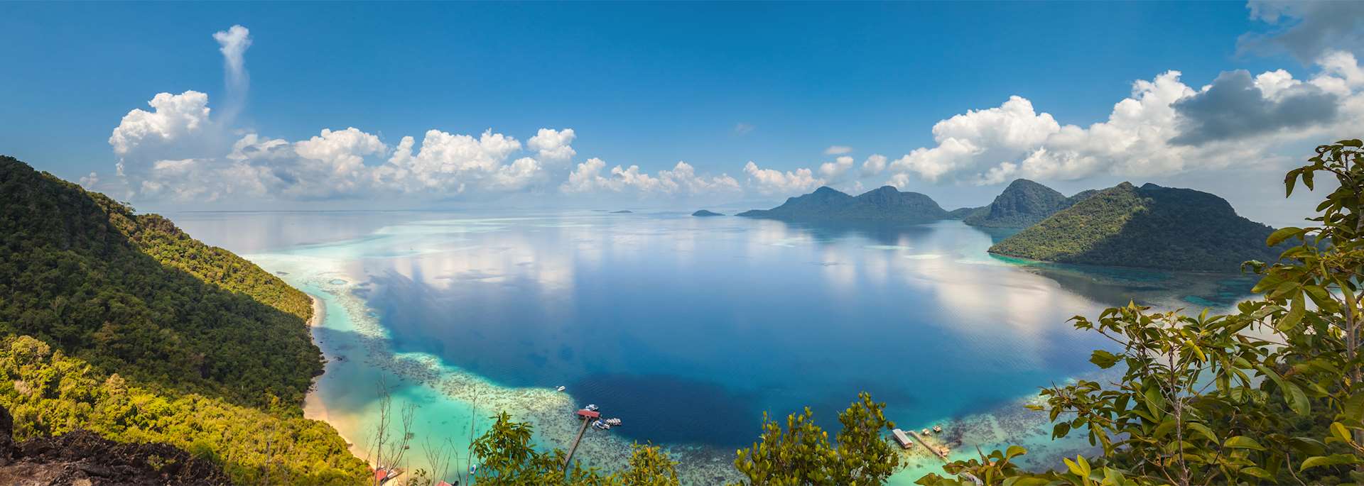 Coral reef and islands, Borneo
