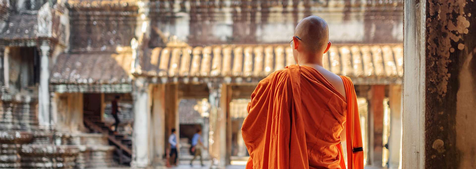 Buddhist monk at Angkor Wat