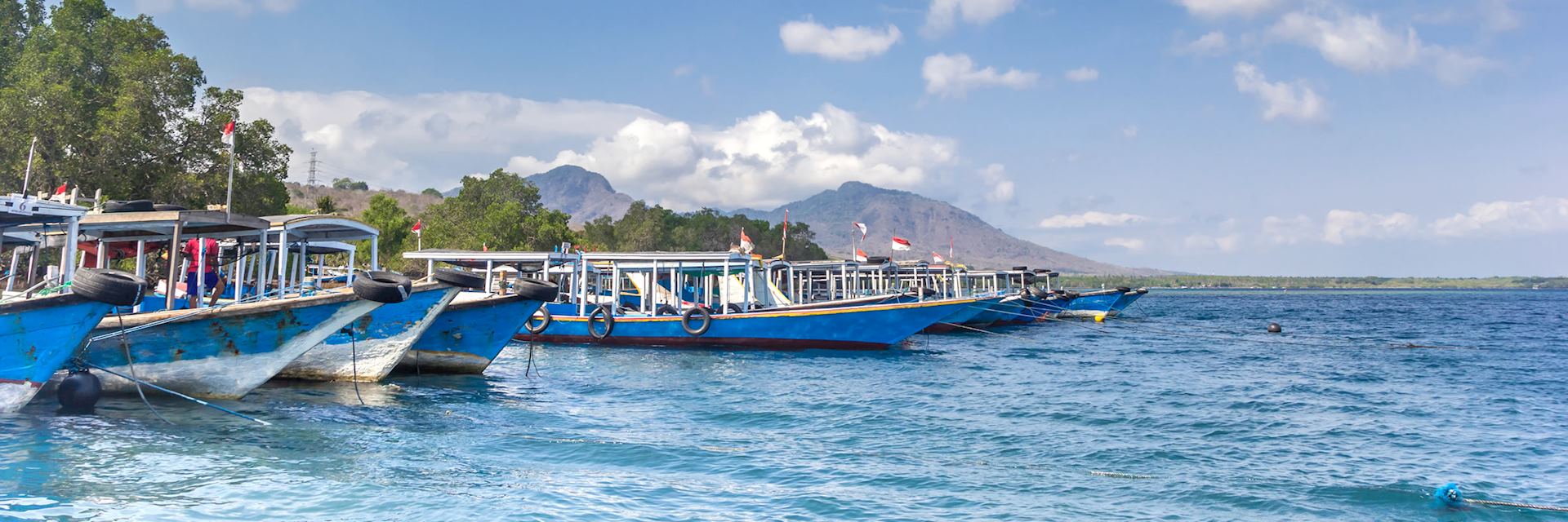 Boats moored near Pemuteran