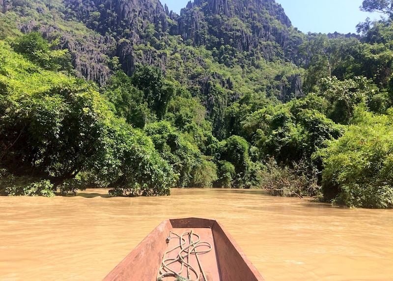 Exiting the Kong Lor Caves