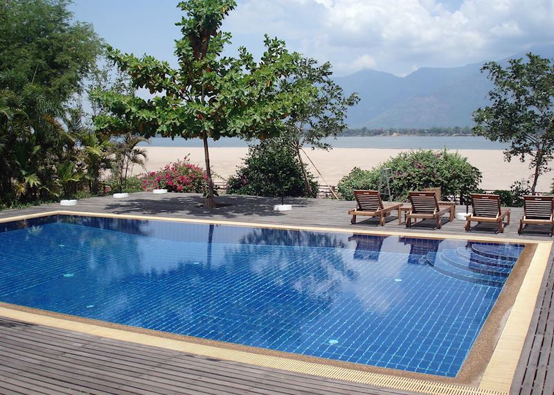 Pool at La Folie Lodge, Champasak