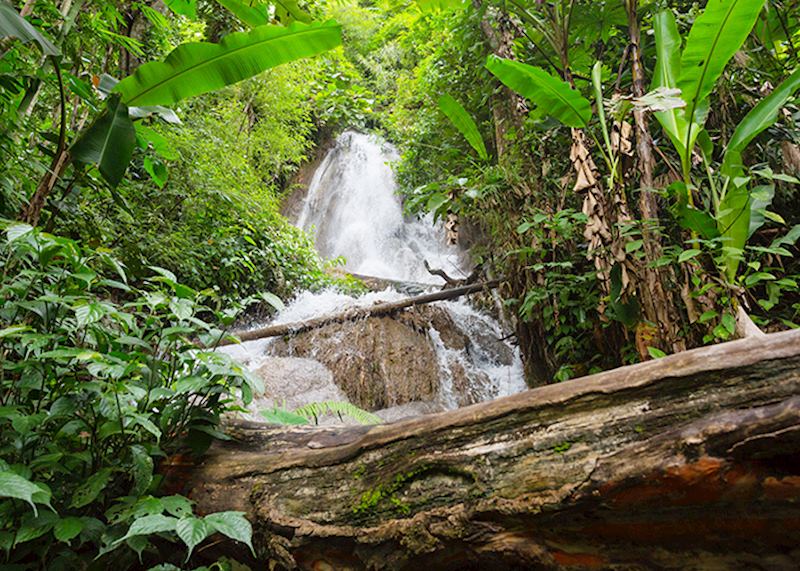 One of the waterfalls on the 100 Waterfalls Trek