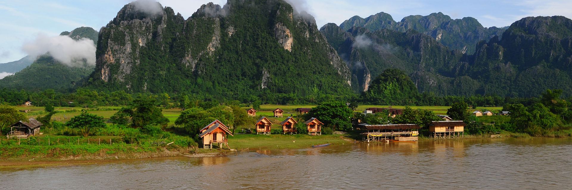 The sleepy riverside town of Vang Vieng
