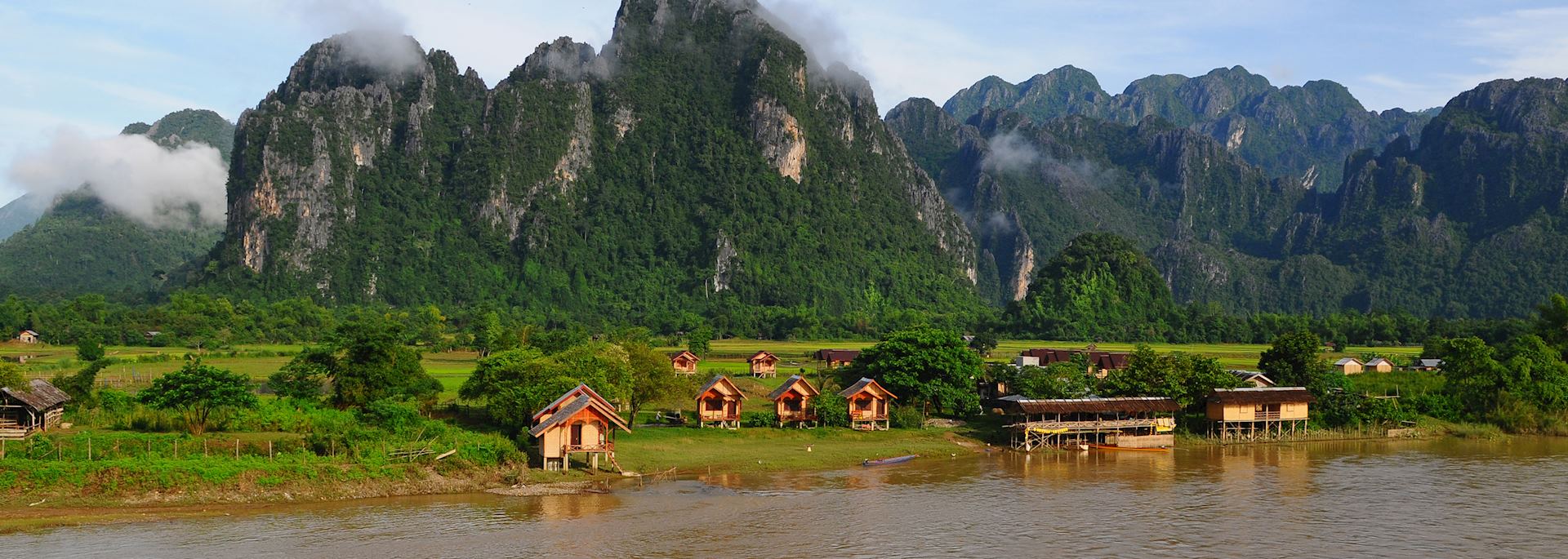 The sleepy riverside town of Vang Vieng