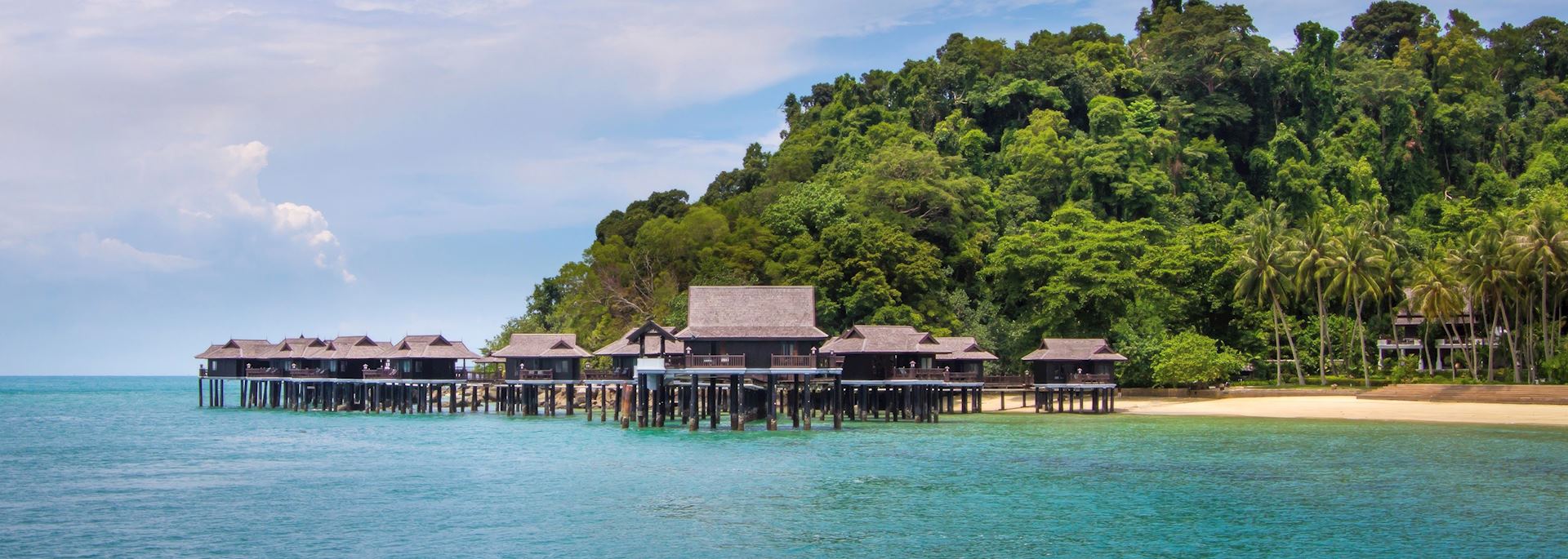 Overwater accommodation in the Pangkor Islands
