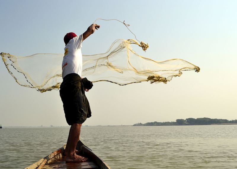 Fisherman on the Ayeyarwady River