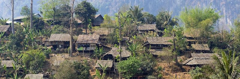 A Padaung village