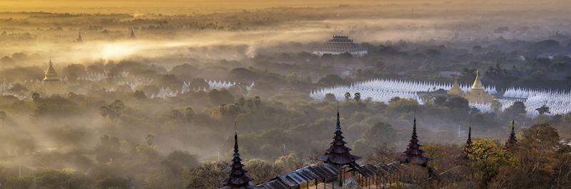 Early morning mist over Mandalay
