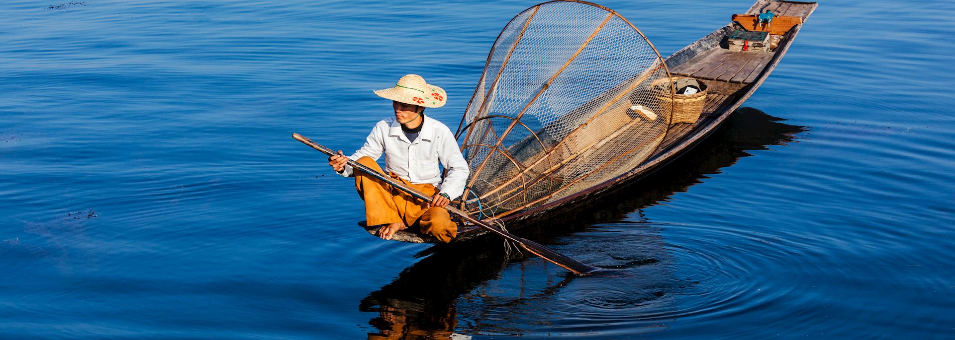  Fisherman on Inle Lake, Myanmar