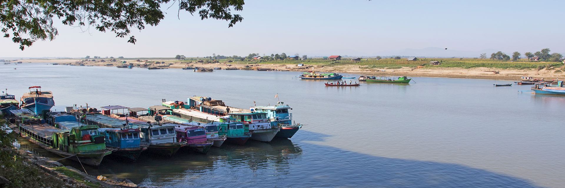 Boats docked in Bhamo