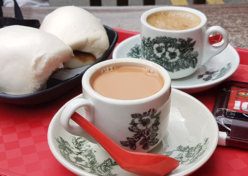Kopi coffee and dumplings