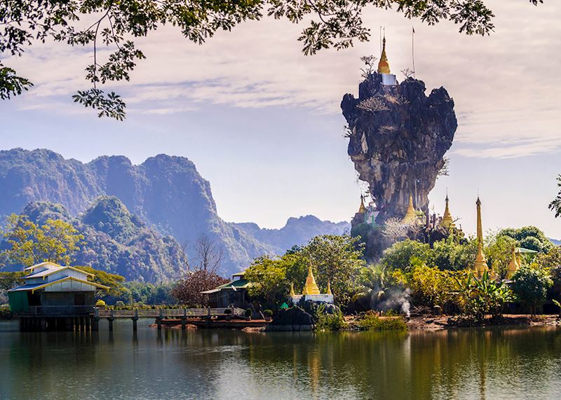 Kyauk Kalap Pagoda near Hpa-An, Myanmar