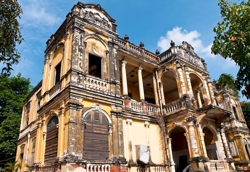 French-style colonial building in Phnom Penh, Cambodia