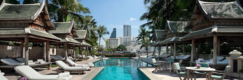 The Peninsula with views of Bangkok city
