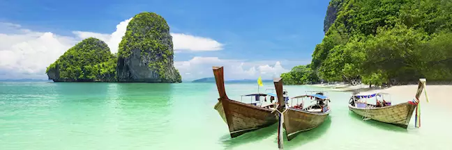The white sand beaches of Krabi