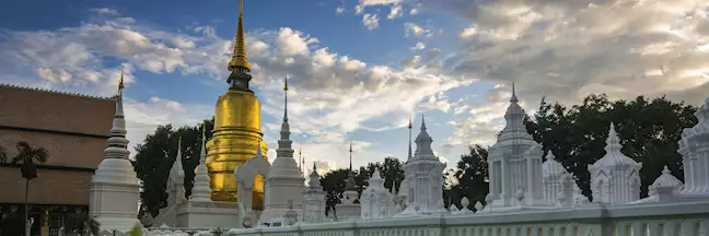 The Wat Suan Dok temple in Chiang Mai