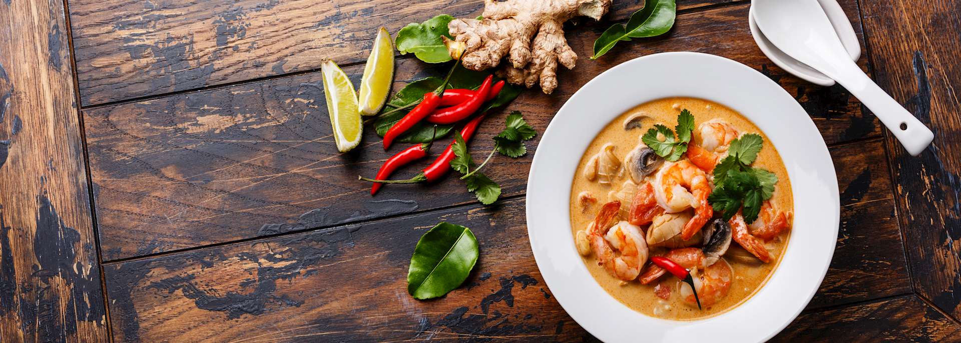 Tom yam kung spicy Thai soup