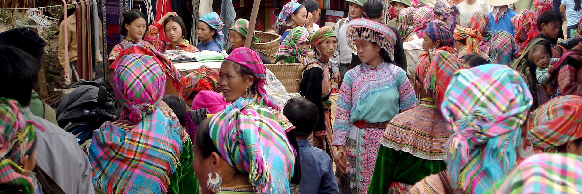 People going about their business at a local market