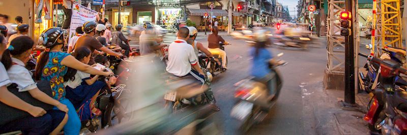 Vespas in Saigon, Vietnam
