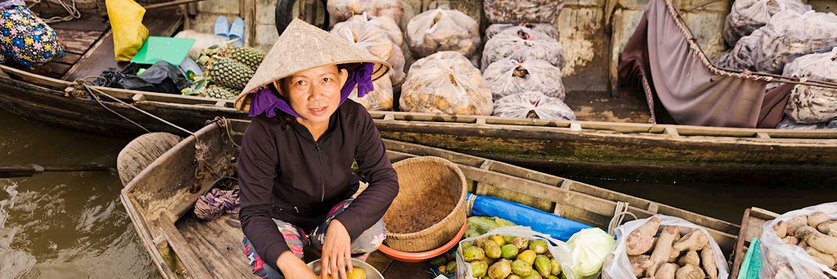 The Cai Rang floating market in Can Tho