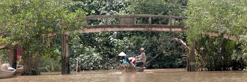River life along the Mekong Delta