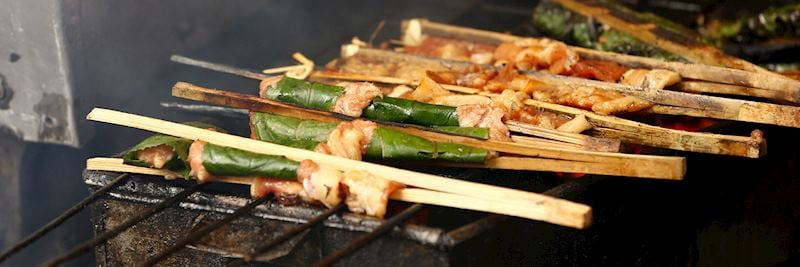 Street food in Hanoi - grilled pork