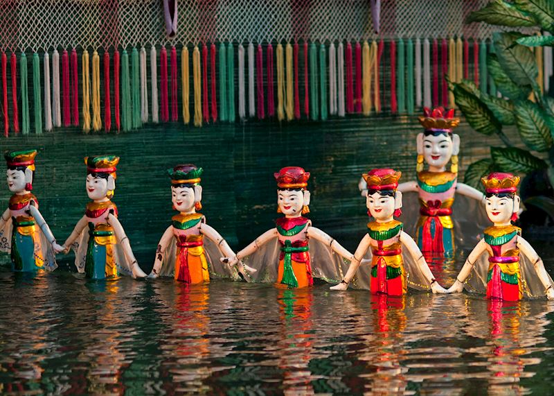 Water puppet performance in Hanoi