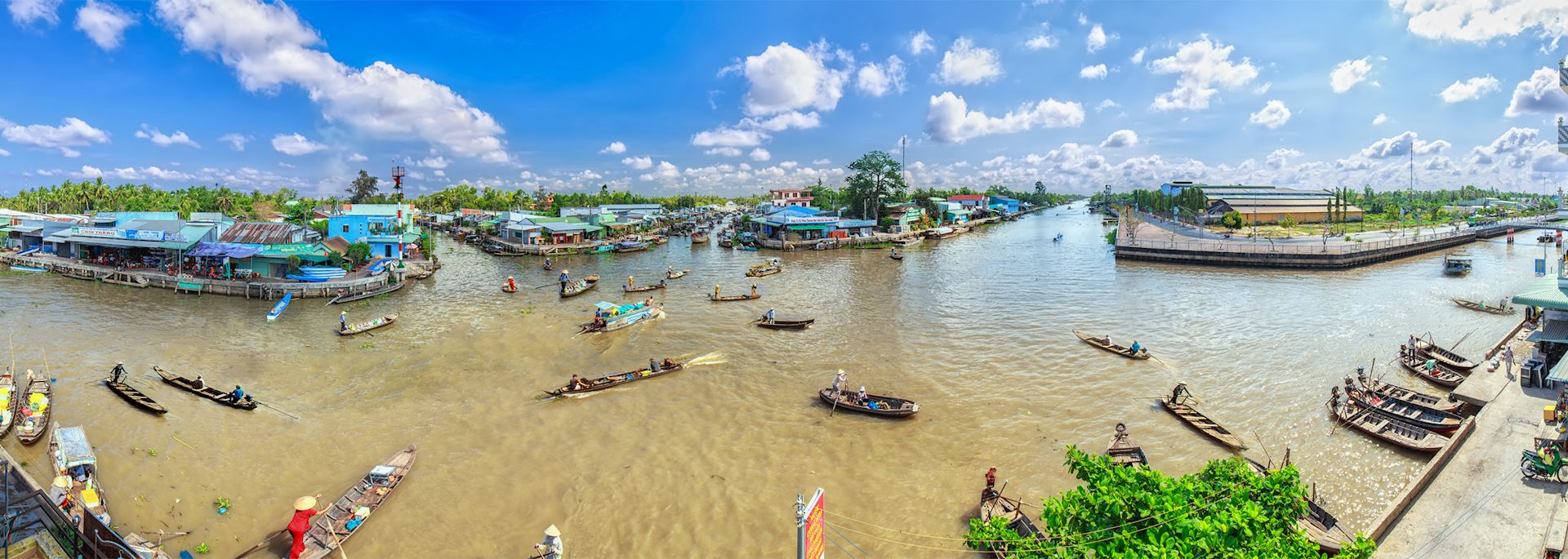 Floating market on the Mekong Delta, Vietnam