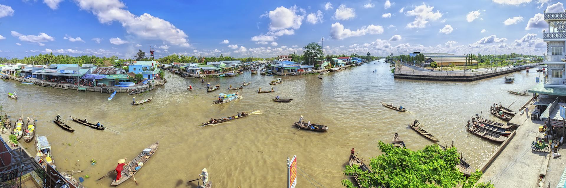 Floating market on the Mekong Delta, Vietnam