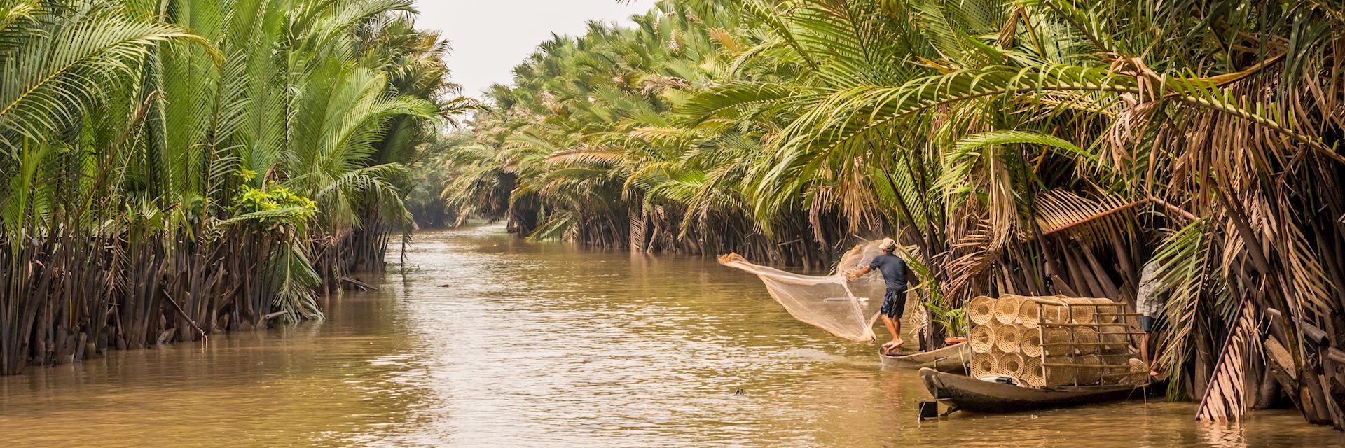 Fishing on the Mekong River, Vietnam