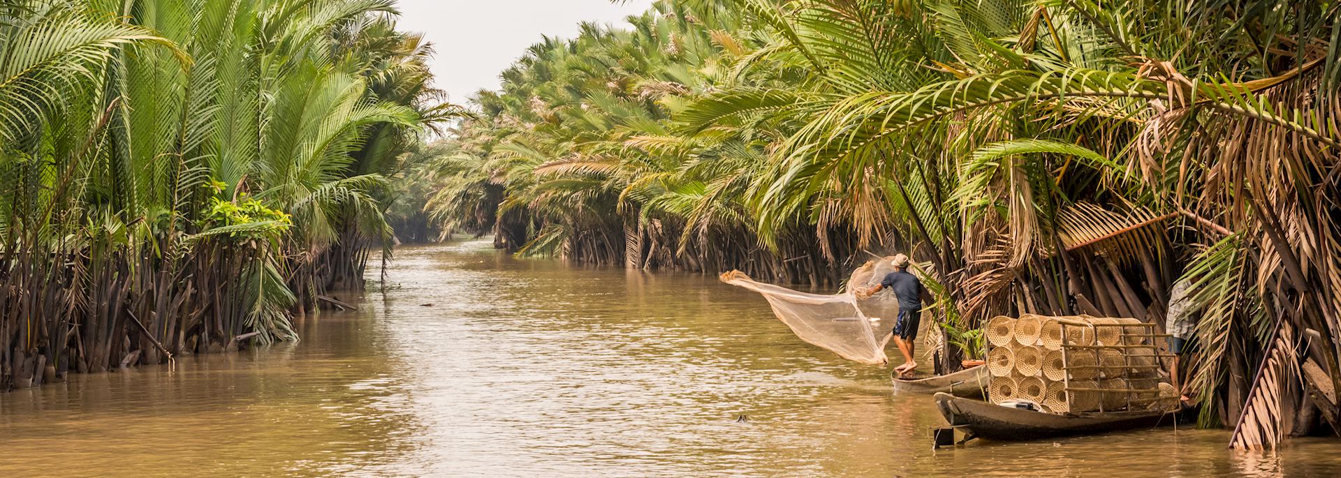 Fishing on the Mekong River, Vietnam