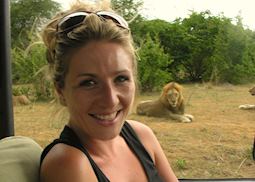 Arista on a game drive in the Kruger, South Africa