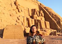 Bradley visiting Abu Simbel, Egypt