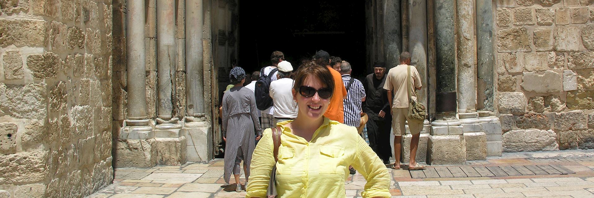 Clair at the Church of the Holy Sepulchre, Jerusalem