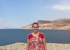 Emma at the Dead Sea, Jordan