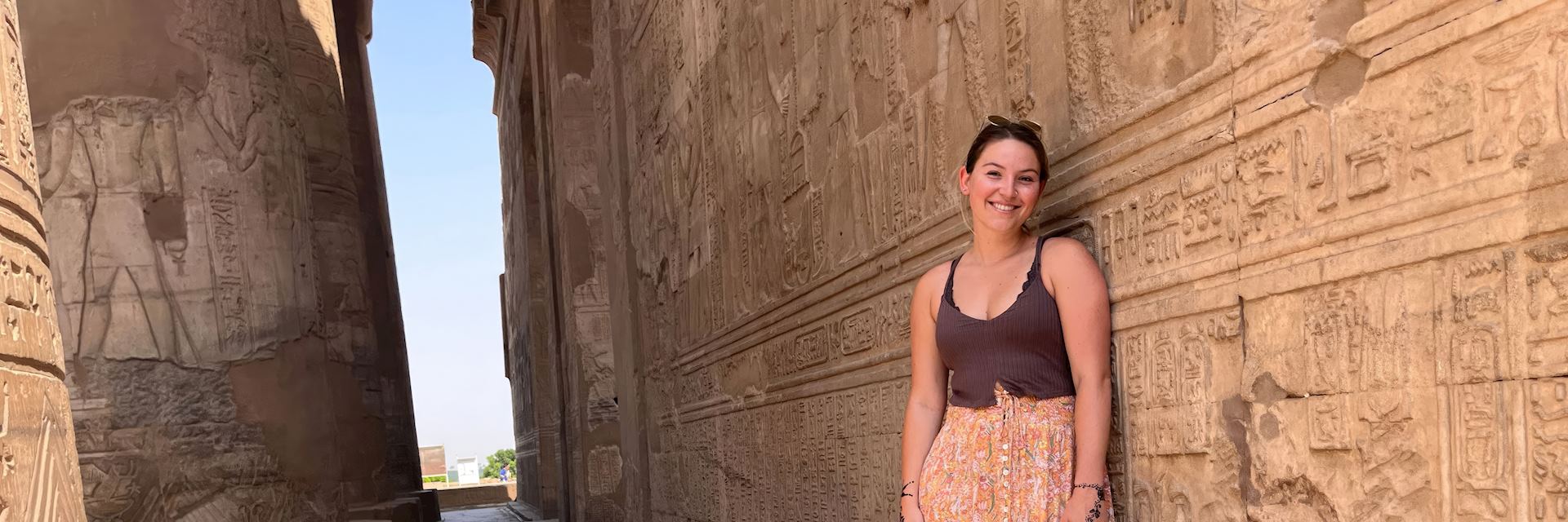 Hannah at Luxor in Egypt