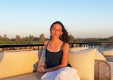 Harriett on an Egyptian cruise